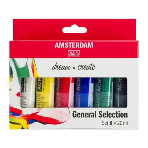 Amsterdam Standard Series Acrylic Paint General Selection Set | 6 x 20 ml