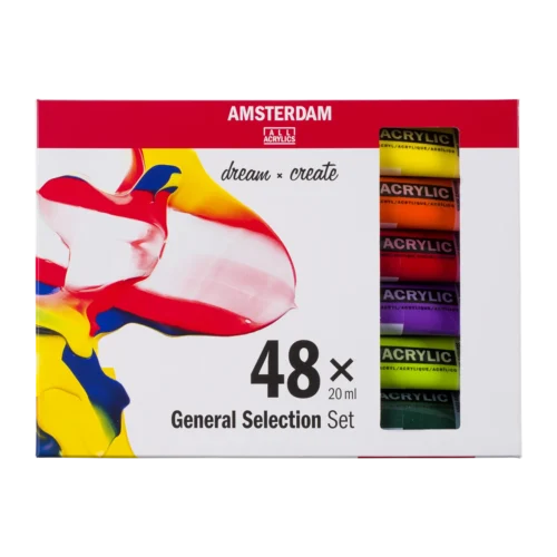 Amsterdam Standard Series Acrylic Paint General Selection Set | 48 x 20 ml