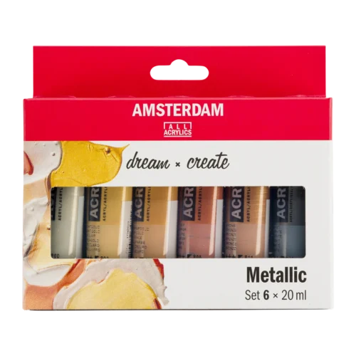 Amsterdam Standard Series Acrylic Paint Metallic Set | 6 x 20 ml