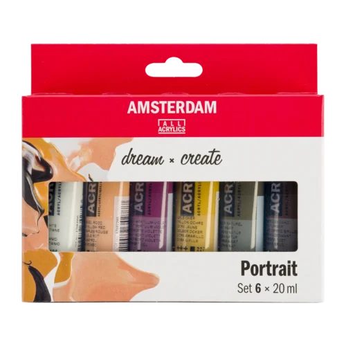 Amsterdam Standard Series Acrylic Paint Portrait Set | 6 x 20 ml