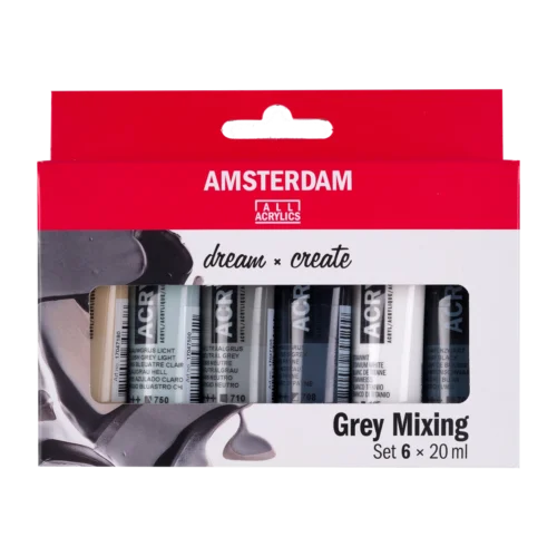 Amsterdam Standard Series Acrylic Paint Gray Mixing Set | 6 x 20 ml