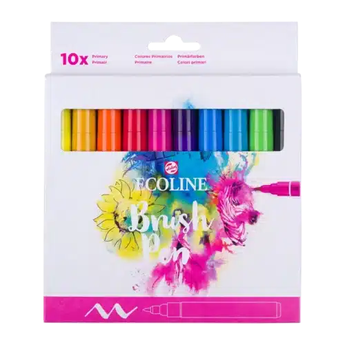 Ecoline Brush Pen Set Primary | 10 Colours