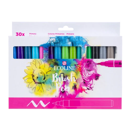 Ecoline Brush Pen Primary Colours Set | 30 Colours