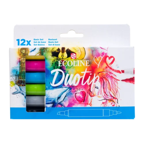 Ecoline Duotip Marker Set Basic | 12 colours