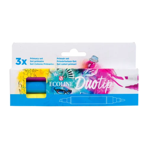 Ecoline Duotip Marker Set Primary | 3 colours