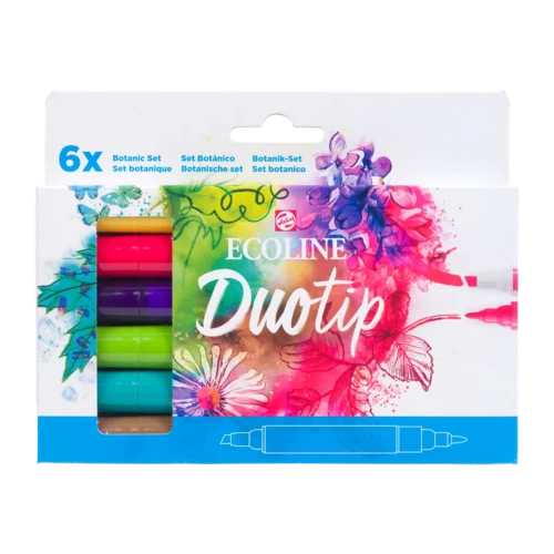 Ecoline Duotip Marker Set Botanic | 6 colours