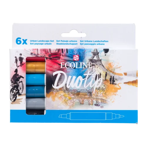 Ecoline Duotip Marker Set Urban Landscape | 6 colours