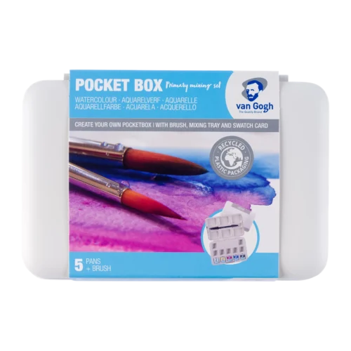 Van Gogh Watercolour Pocket Box Primary Mixing Set | 5 half pans + 7 empty spaces