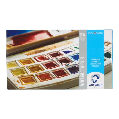 Van Gogh Watercolour Plastic Case Set | 24 half pans