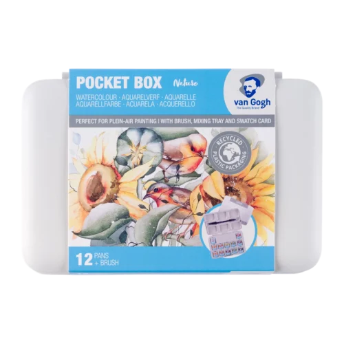 Van Gogh Watercolour Pocket Box Shades of Nature | 12 half pans