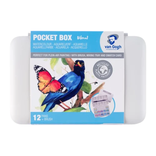Van Gogh Watercolour Pocket Box Vibrant Colours | 12 half pans