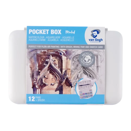 Van Gogh Watercolour Pocket Box Muted Colours | 12 half pans