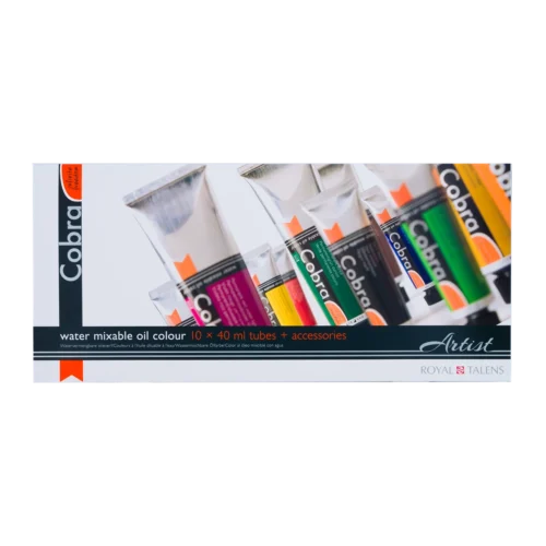 Cobra Artist Water Mixable Oil Colour Gift Set | 10 x 40 ml + accessories