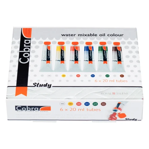 Cobra Study Water Mixable Oil Colour Set | 6 x 20 ml