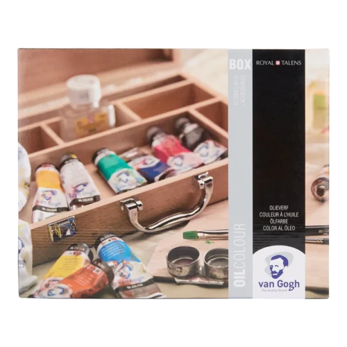 Van Gogh Oil Colour Wooden Box Basic | 10 x 40 ml + accessories