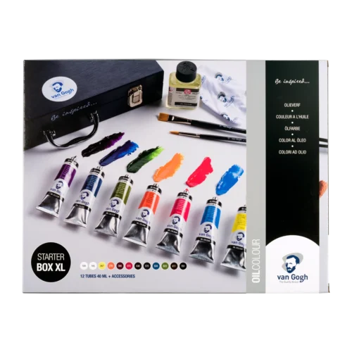 Van Gogh Oil Colour Starter Box XL | 12 x 40 ml + accessories
