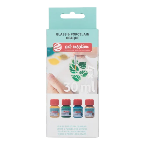 Talens Art Creation Glass & Porcelain Opaque Set Green Gold | 4 x 30 ml