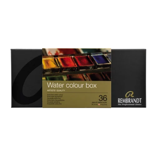 Rembrandt Watercolour Metal Tin Set | 36 pans + brush