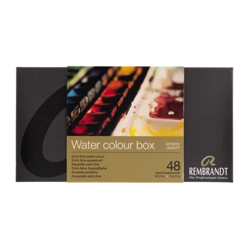 Rembrandt Watercolour Metal Tin Set | 48 pans + brush