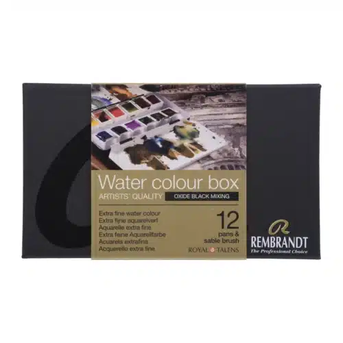 Rembrandt Watercolour Metal Tin Set Oxide Black Mixing/Dusk Colour Selection
