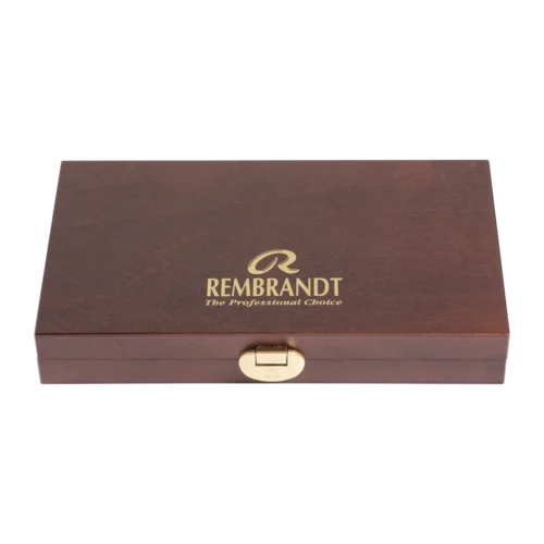 Rembrandt Watercolour Wooden Box Set Traditional | 24 pans + accessories