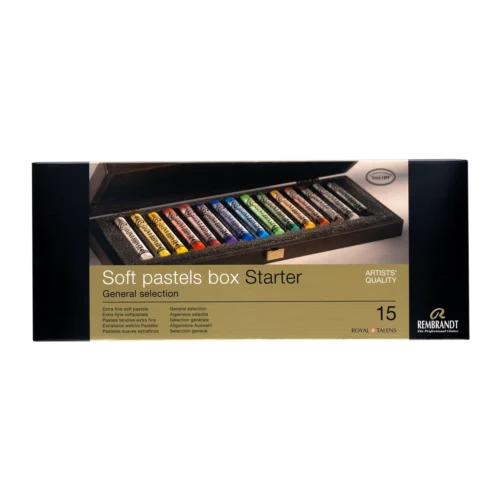Rembrandt Soft Pastel Set General Selection Starter Box | 15 Whole Pastels