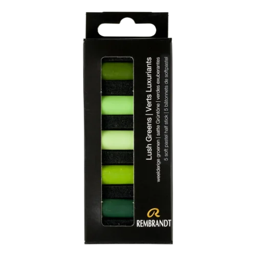 Rembrandt Soft Pastel Set Lush Greens | 5 Half Pastels