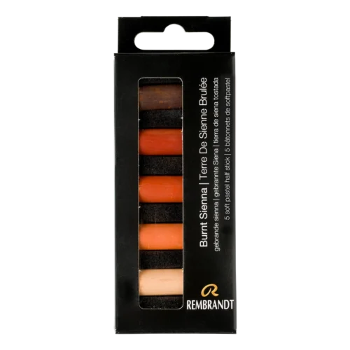 Rembrandt Soft Pastel Set Burnt Sienna | 5 Half Pastels