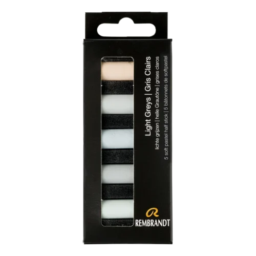 Rembrandt Soft Pastel Set Light Greys | 5 Half Pastels