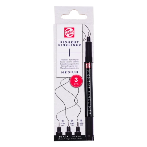 Talens Pigment Fineliner Set Medium | 3 pieces
