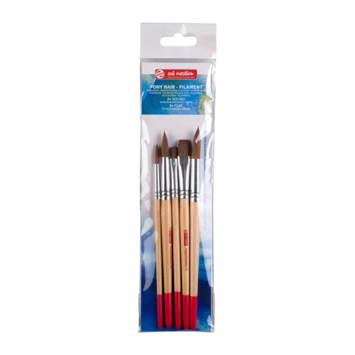 Talens Art Creation Watercolour Brush Set | 5 pony/polyester brushes