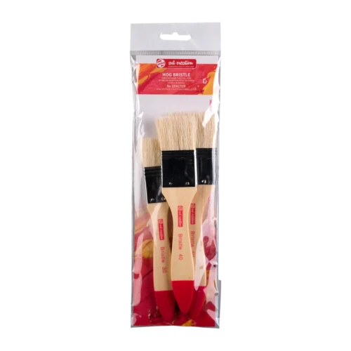 Talens Art Creation Oil & Acrylic Spalter Brush Set | 3 hog bristle brushes