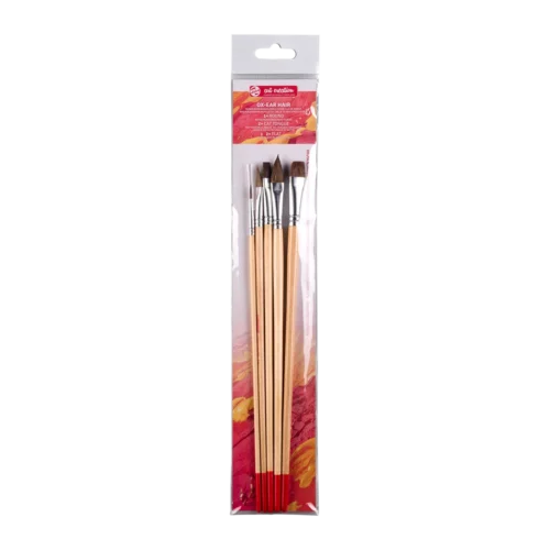 Talens Art Creation Oil & Acrylic Brush Set | 5 ox hair brushes