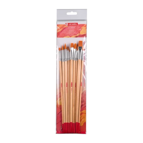 Talens Art Creation Oil & Acrylic Brush Set | 10 polyester brushes
