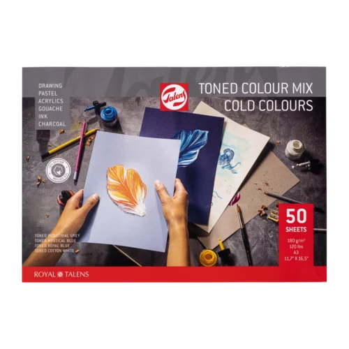 Talens Toned Paper Cold Colors | 180 g, 50 sheets