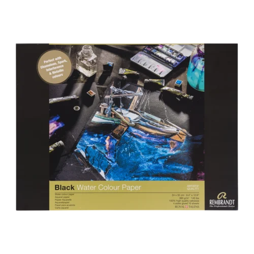 Rebmrandt Black Watercolour Paper | 360 g, 10 sheets