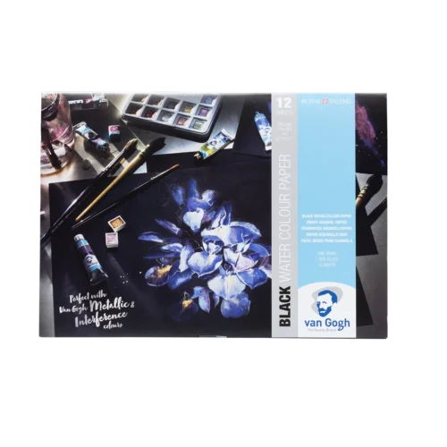 Van Gogh Black Watercolor Paper Block | 360 g, 12 sheets