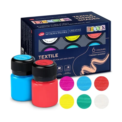 Decola Textile Paint "Trendy Shades" Set | 6 x 20 ml