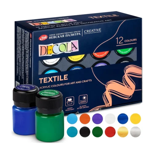Decola Textile Paint Set | 12 x 20 ml