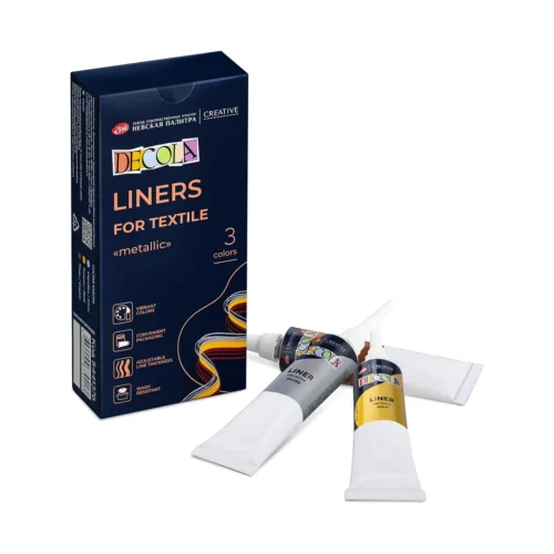 Decola Metallic Color Textile Outlines Set | 3 x 18 ml